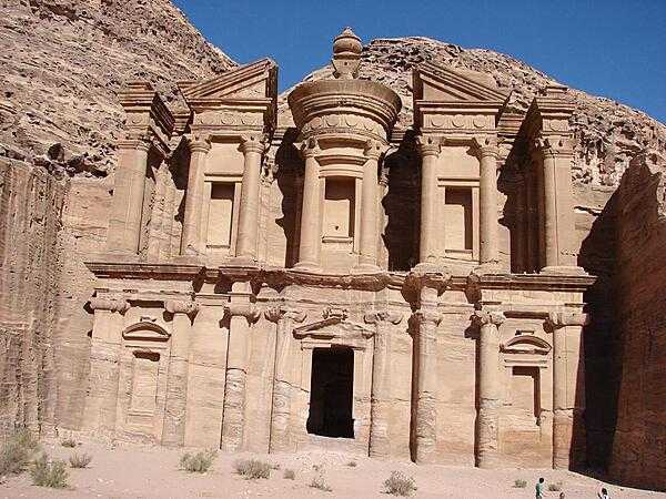 The ruins at Petra are famous worldwide and a UNESCO World Heritage Site. Petra was the capital of the Nabatean Kingdom, which flourished from the third century B.C. until its incorporation into the Roman Empire in A.D. 106.  The photo shows the "Monastery" (El-Deir) at Petra. While many roles have been proposed for the building, its exact function has yet to be determined.