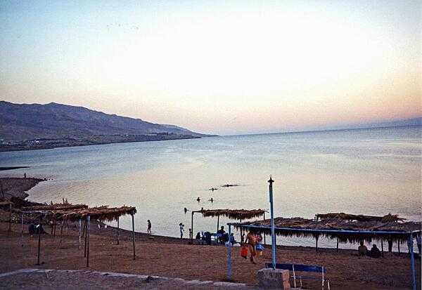 Sunset over the Dead Sea.