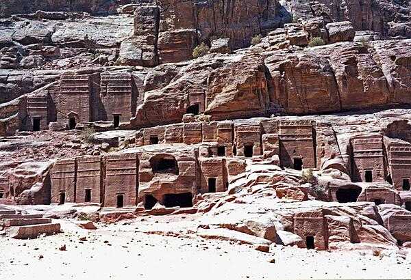 The Street of Facades in Petra is made up of 44 tombs.