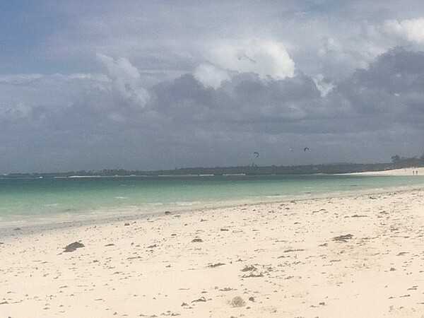A sandy Indian Ocean beach near Watamu, along the east coast of Kenya.