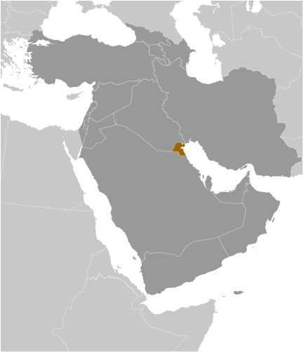 Kuwait locator map