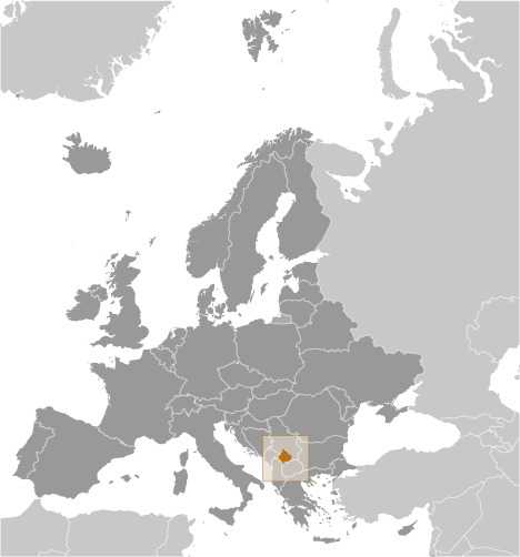 Kosovo locator map