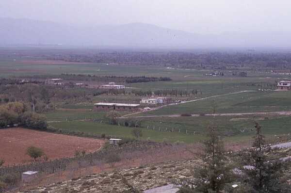 The Bekaa Valley is a fertile farming region in eastern Lebanon.  This view of the valley is looking east toward Syria.
