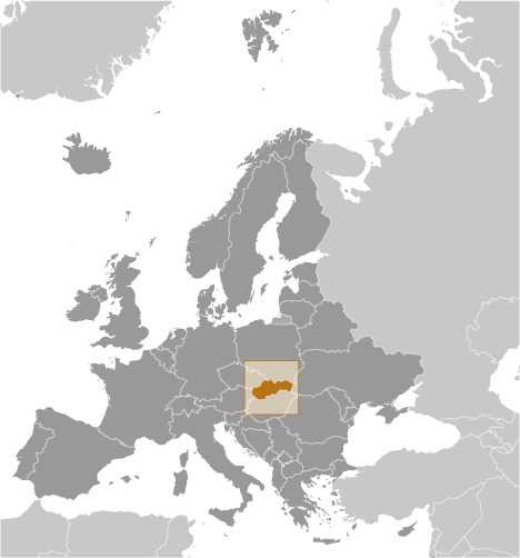 Slovakia locator map