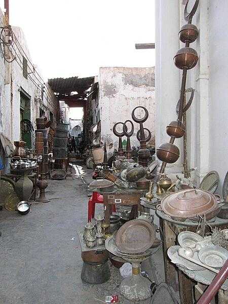 Tripoli&apos;s medina (old city quarter) includes craftsmen of several specialties, including the copper market. Copper forges line each side of the alley where craftsmen may be observed at work.