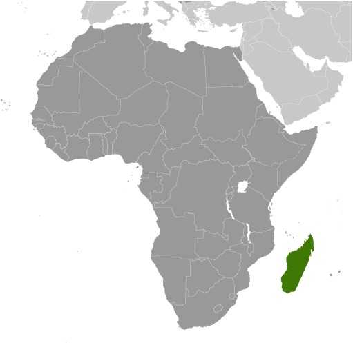 Madagascar locator map