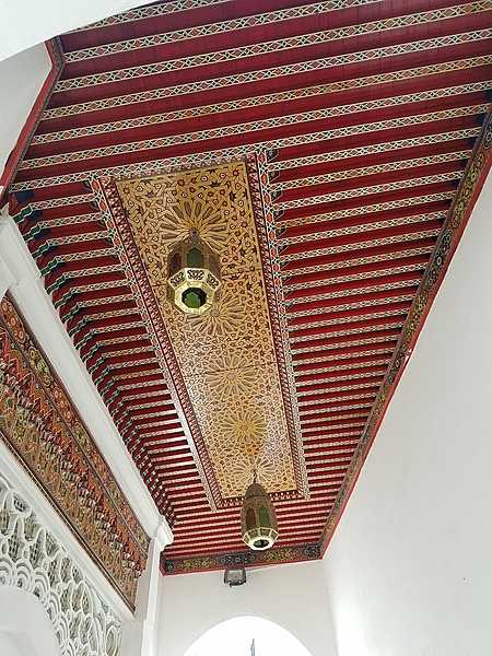 Decorated ceiling in the Kasbah in Tangier.