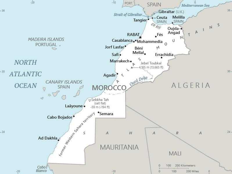 Morocco map