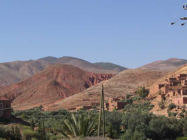 Landscape in the High Atlas Mountains of southern Morocco.