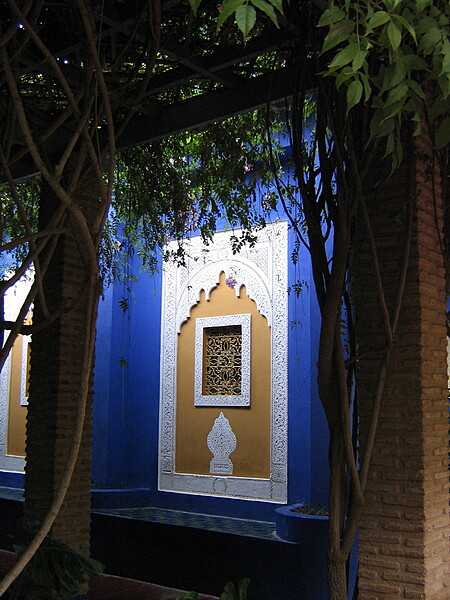 Exquisitely decorated window at the Jardin Majorelle (Majorelle Garden) in Marrakech.