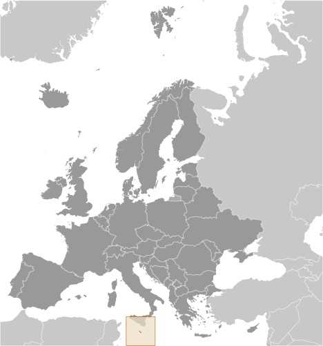 Malta locator map