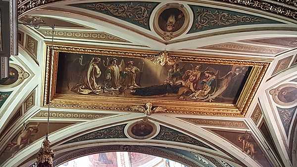 Saint Francis Church (Valletta) ceiling painting near the dome.
