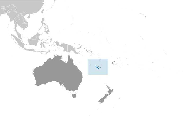 New Caledonia locator map