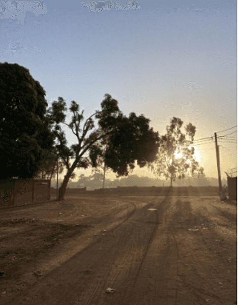 Niamey, the capital of Niger, is a fairly modern city, with some recent improvements to roads and infrastructure.  Still, most residential streets are dirt or sand.