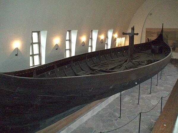 The Gogstad Ship, excavated in 1880, dates to the late 9th century; it is housed in the Viking Ship Museum in Oslo. Constructed largely of oak, the vessel is the largest preserved Viking ship in Norway (24 m long and 5 m wide) and was built to carry 32 oarsmen. The Vikings were able to terrorize much of Europe because of their state-of-the-art ships, which had a shallow draft hull and were able to navigate rivers only one meter deep. Additionally, they were relatively light and could be portaged (carried by the crew) between rivers.