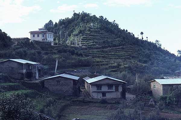 Village scene in the Helambu region.
