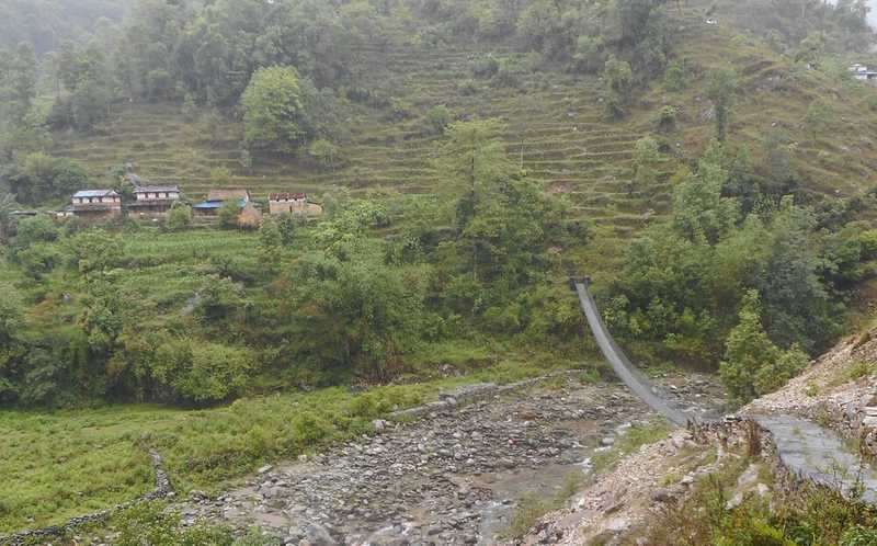 A view of a Nepali village in the Annapurna Conservation Area (ACA). Established in 1992, this first conservation area in Nepal is 7,629 sq km in extent and is the largest protected area in the country. The ACA contains the world’s deepest river gorge, Gandaki Gorge; one of the world’s largest rhododendron forests in Ghorepani; and Tilicho Lake in Manang, the world’s highest-altitude freshwater lake.
