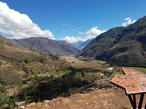 The Sacred Valley of the Inca in the Andes is also known as the Urubamba Valley after the river that meanders through it. The Sacred Valley begins about 20 km (12 mi) north of the Inca capital of Cusco.