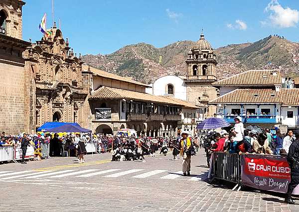 A festival in Cusco. The city served as the capital of the Inca Empire from the 13th until the 16th-century Spanish conquest.