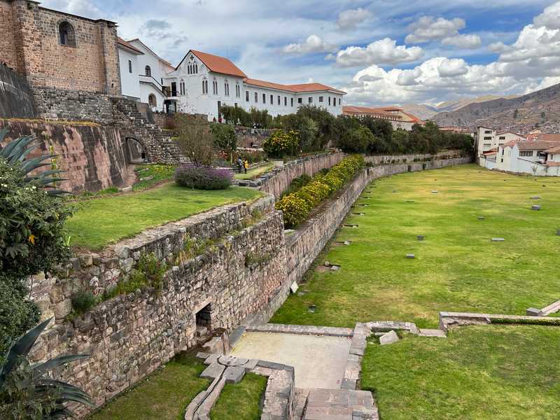 The Jardin Sagrado (Sacred Garden) in Cusco repurposed Incan stones to construct a convent and garden.  The garden features native plants and Incan sculptures and terraces.