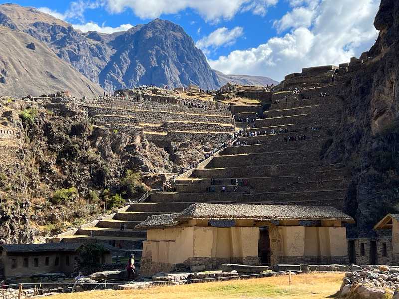 The impressive Terraces of Pumatallis at the Incan town of Ollantaytambo.