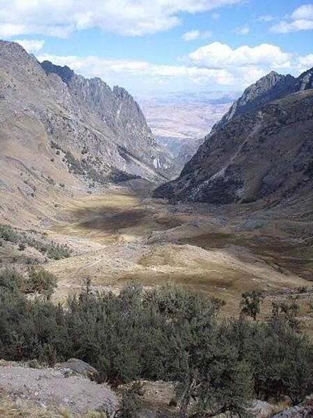 Valley in the Andes Mountains.
