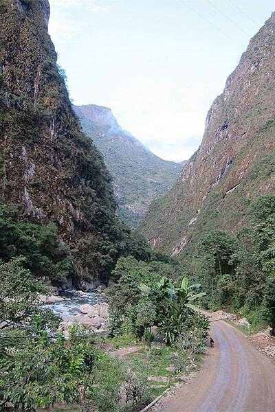 Urubamba River alongside Aguas Calientes,  6 km (3.5 miles) from Machu Picchu.
