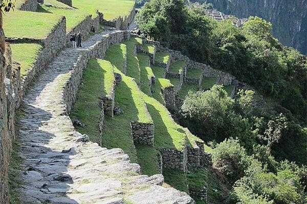 The Incas built terraces to stabilize the mountainsides and to grow crops.