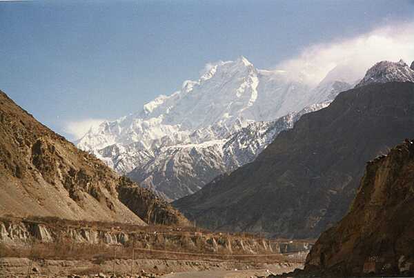The Karakoram Highway between Gilgit and Khunjerab Pass. A joint Chinese-Pakistan venture, the 1,300 km highway connects Gilgit-Baltistan in Pakistan with the Xinjiang Uygur Autonomous Region in China. It is one of the highest all-weather roads in the world crossing the Khunjerab Pass over the Karakoram Mountains at an elevation of 4,714 m. The highway follows one of the branches of the ancient Silk Road.