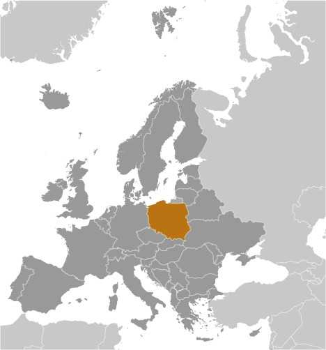 Poland locator map