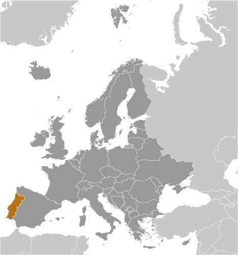 Portugal locator map