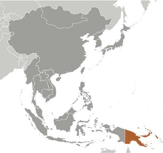 Papua New Guinea locator map