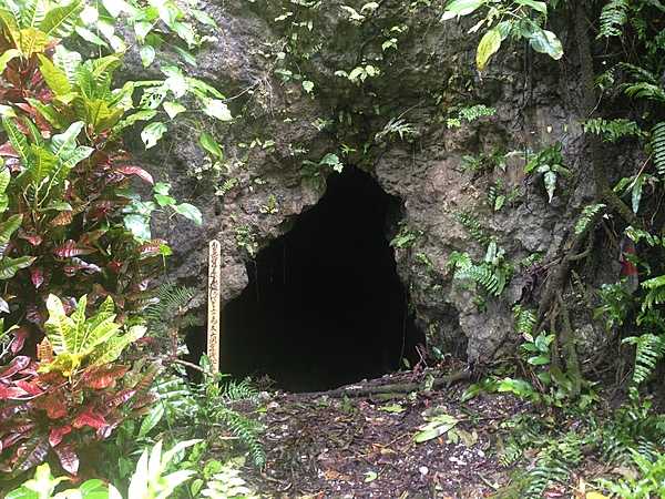 Japanese defender cave position on Peleliu.