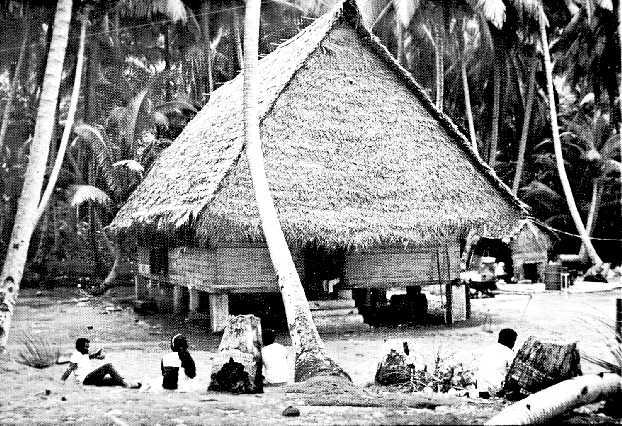 A Tobi Island native dwelling (bai) in 1971.