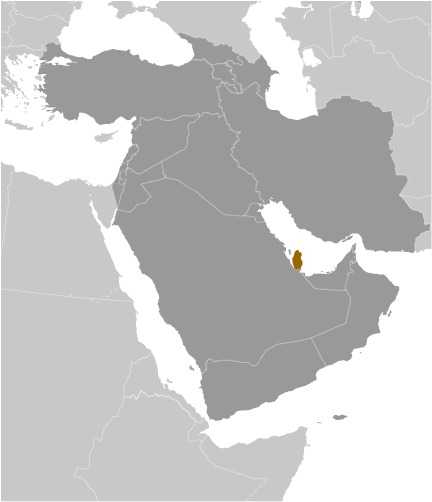 Qatar locator map