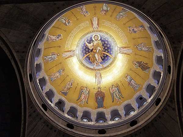 Interior dome of the Church of Saint Sava in Belgrade.