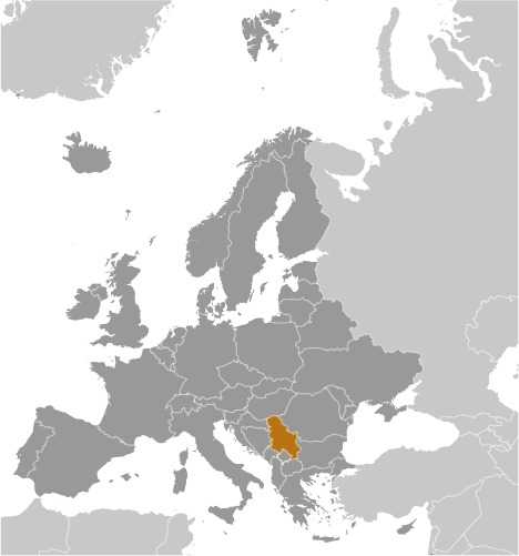Serbia locator map