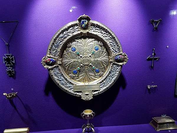 Royal paraphernalia on display at the National Museum of Romanian History in Bucharest.