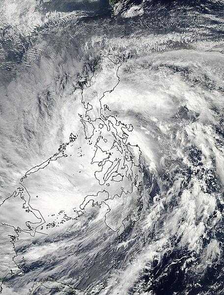 Super-Typhoon Haiyan slammed into the eastern Philippines on 7 November 2013 as the strongest tropical cyclone of the year. Just before making landfall its maximum sustained winds were 314 kph/195 mph, with gusts up to 379 kph/235 mph. PAGASA, the Philippines weather organization noted that Hiayan&apos;s maximum sustained winds at landfall were near 234 kph/145 mph. As Super-Typhoon Haiyan moved over the central Philippines on 8 November, NASA&apos;s Aqua satellite captured this visible image showing that Haiyan maintained its structure as it moved over the east central Philippines but that large, thick bands of thunderstorms spiraled into the center from the northeast. Image courtesy of NASA.