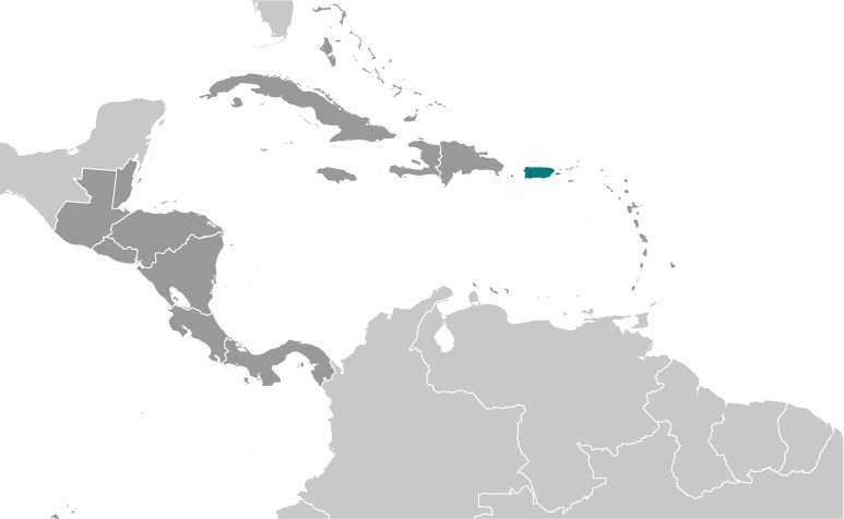 Puerto Rico locator map