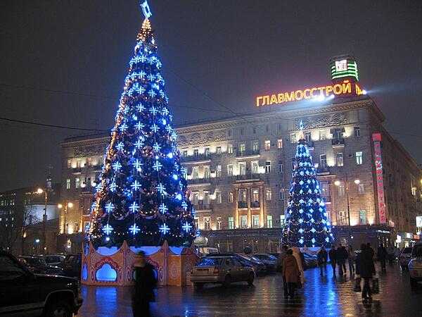 Christmas decorations in Moscow.