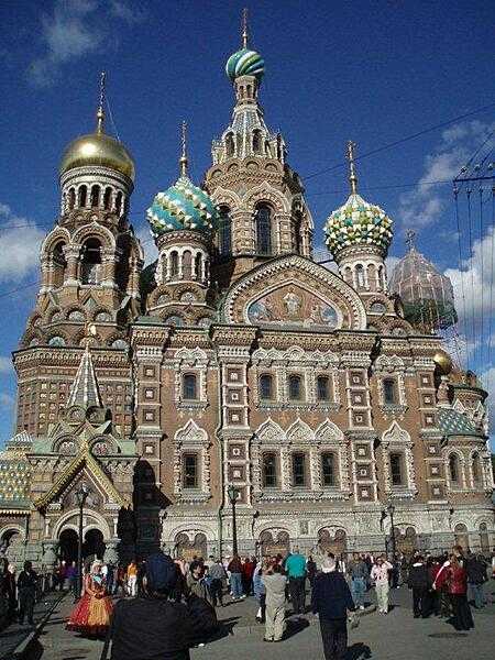 The Cathedral of the Resurrection of Christ in Saint Petersburg - also known as the Church of the Savior on Spilled Blood - marks the location where Czar Alexander II was assasinated in 1881.