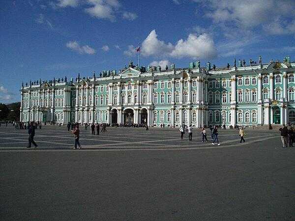 The former imperial Winter Palace in Saint Petersburg is now part of the Hermitage Museum.