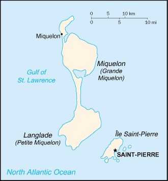 Saint Pierre and Miquelon map
