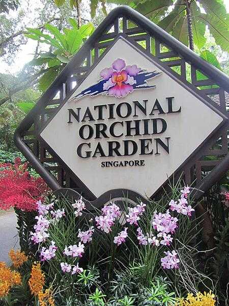 The entrance to the National Orchid Garden in Singapore opened on 20 October 1995. The Garden is inside the 74-hectare (183-acre) Singapore Botanic Gardens founded in 1859 and is a UNESCO World Heritage site. It has over 20,000 orchid plants on display on three hectares (7.4 acres).