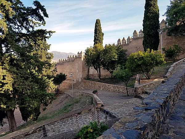 Gibralfaro Castle walls, Malaga.