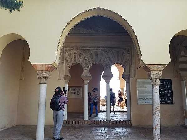 Moorish gateway in the Inner Citadel of the Alcazaba of Malaga.