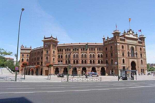 The Plaza de Toros (bullring) in Madrid. Inaugurated in 1931, it has a capacity of 25,000.