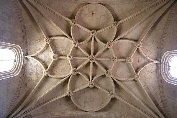 Ceiling detail in the Cathedral of Segovia.