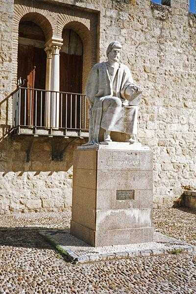 Monument in Cordoba to the famous Andalusian-Arab polymath Ibn Rushd (1126-1198; known in European literature as Averroes).